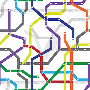 Abstract seamless pattern - metro scheme - vector clipart