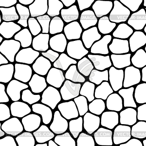 Texture - seamless pattern of irregular cells - white & black vector clipart