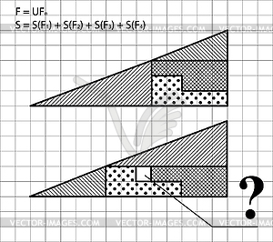 Geometric problem - test for intelligence - vector clip art