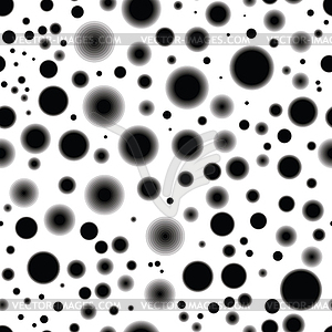 Seamless texture - circles on white - vector image