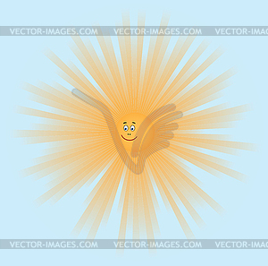 Smiling sun - - vector clip art