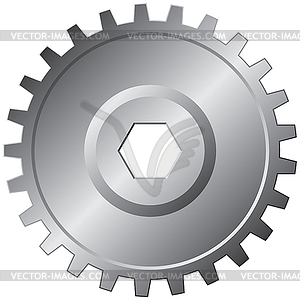 Steel gear - vector clip art