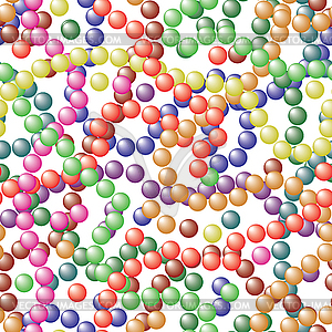 Color balls on white - simple seamless texture - vector clipart