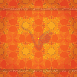 Orange abstract floral background - vector image