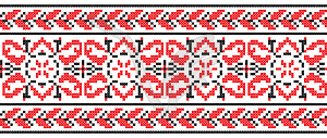 Ukrainian cross-stitch ornament - - vector EPS clipart