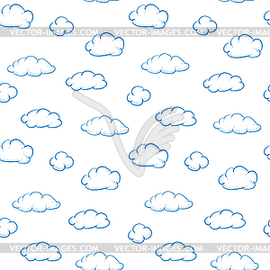 Clouds - seamless texture - vector clip art