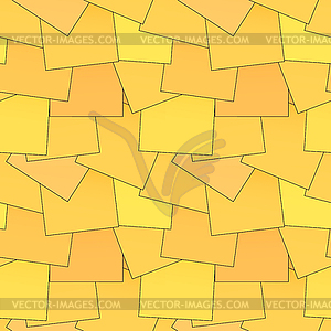 Wall covered with orange stickers - texture - vector clipart
