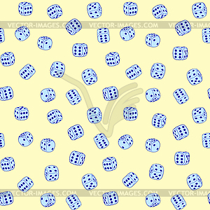 Dices - seamless pattern - vector clip art