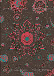 Oriental paisley vintage backdrop - vector clipart
