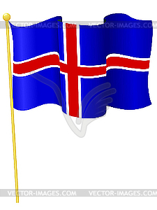 Flag Iceland - vector image