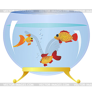Декоративные fishs в аквариуме - рисунок в векторном формате