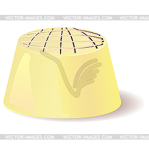 White chocolate. - vector image