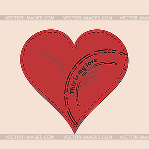 Сердце и штемпели - изображение в векторе / векторный клипарт