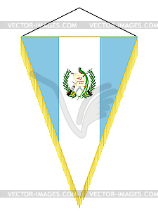 Pennant with the national flag of Guatemala - vector image