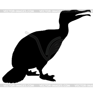 Silhouette of cormorant birds - royalty-free vector image