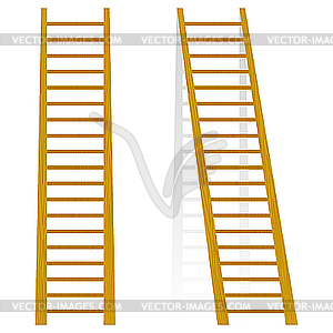 Деревянная лестница - векторное изображение клипарта