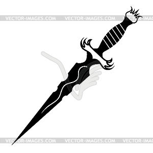 Dagger tattoo - vector image