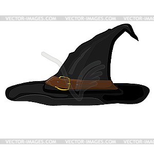 Cartoon witch hat - vector image