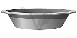 Metal basin - vector clip art