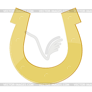 Golden horseshoe - vector clip art