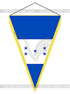 Вымпел с государственным флагом Гондураса - векторный клипарт / векторное изображение