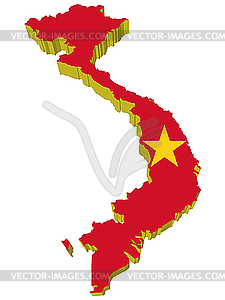 Map of Vietnam - vector clipart