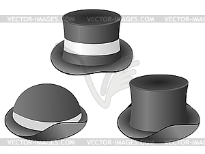 Collection of images of hats - vector image