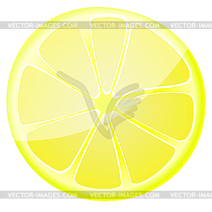 Изображение ломтики лимона - векторный графический клипарт