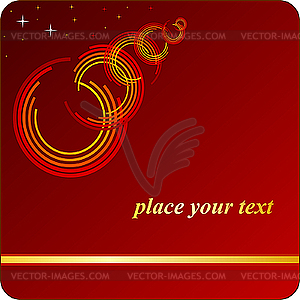 Red background with an open ring - vector clipart