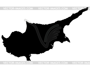 Map of Cyprus - vector clip art