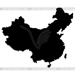 Map of China - vector clip art