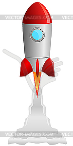 The rocket taking off - vector clipart