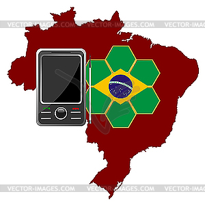 Mobile Communications Brazil - vector image