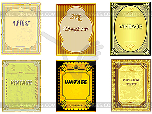 Collection of vintage of vertical labels - vector clipart