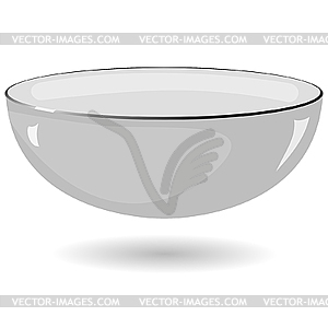 Metal bowl - royalty-free vector clipart