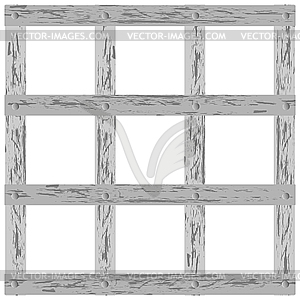 Wooden lattice - vector image