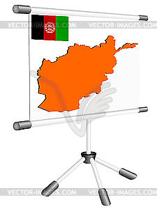 Показать на карте силуэт Афганистана - изображение в векторном формате
