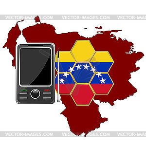Mobile Communications Venezuela - vector clip art