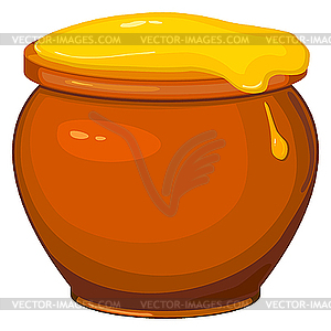 Pot of honey - vector image