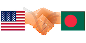 Sign of friendship the United States and Bangladesh - vector EPS clipart