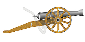 An old cannon - vector clipart