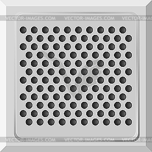 Metal plate with holes - vector clipart