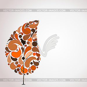 Abstract autumn tree - vector image