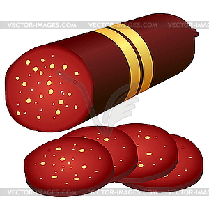 Salami. - vector clip art