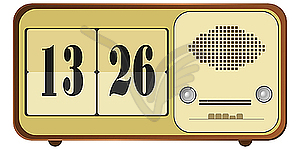 Old clock radio - vector clip art