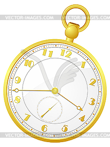 Gold pocket watch - vector EPS clipart