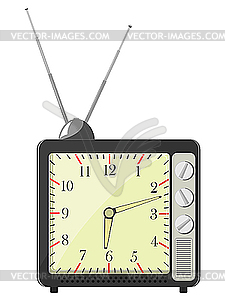 Retro in the form of TV hours - vector image