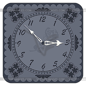 Vector illustration of vintage watches - color vector clipart