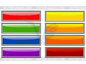 Set of color long buttons 8 - vector clipart