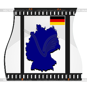 Image footage with map of Germany - vector clipart